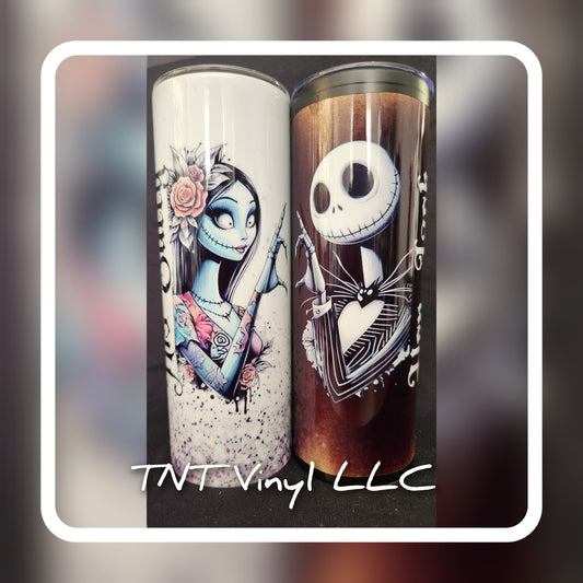 Jack and Sally  Sublimation Tumbler Set