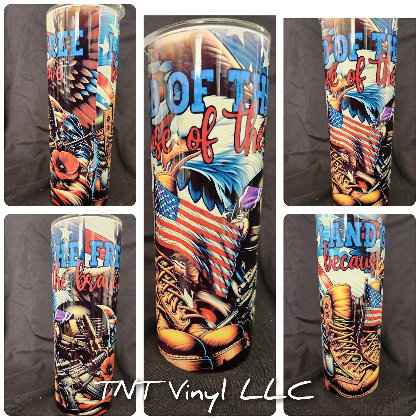 Land of free sublimation tumbler