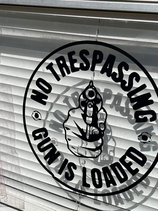 No trespassing sign